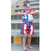 American's Birthday 4th July Patriotic American Tank Top With Short Pants Boy Costume Set C274